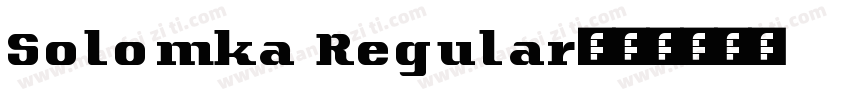 Solomka Regular字体转换